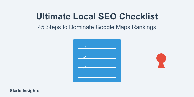 45-point local SEO checklist for Google Maps rankings